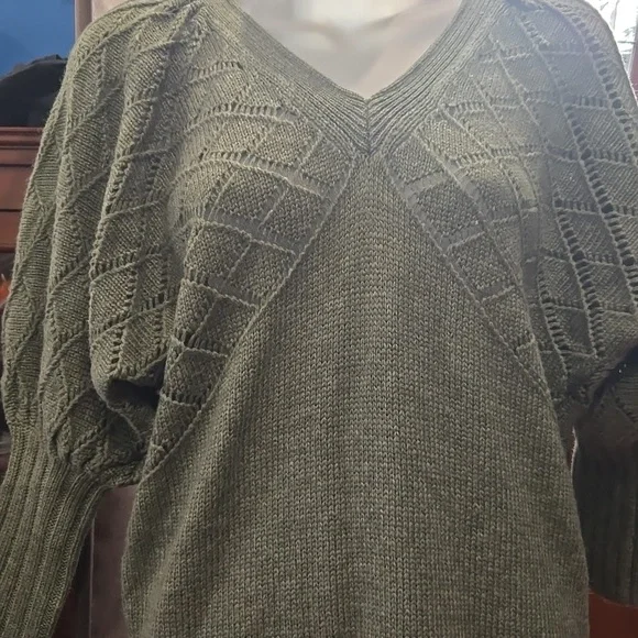 Moda International, Wool Blend Sweater Dress, XS, Sage Green - Picture 3 of 4